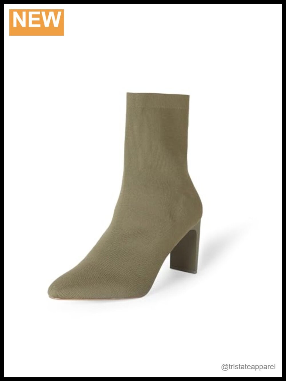 Women's Sock Booties High Heel Pull-On Knit Shoes